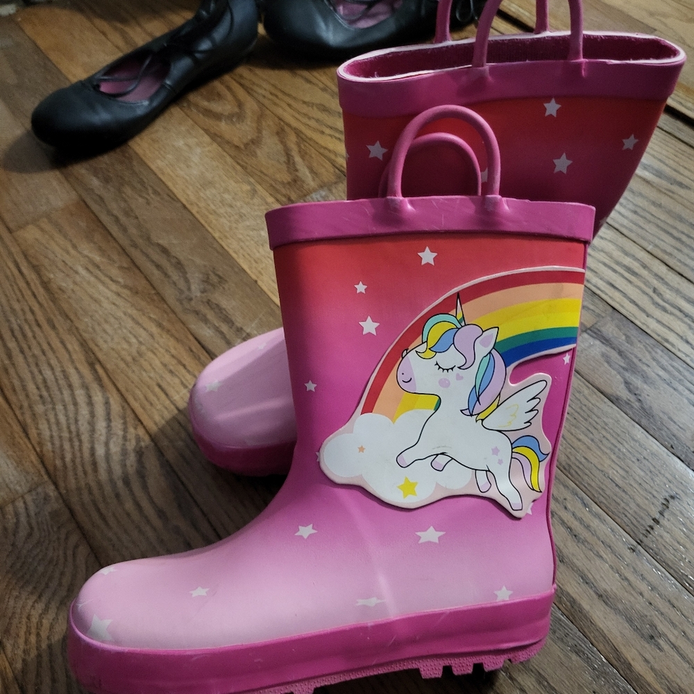 Size 13 unicorn rain boots